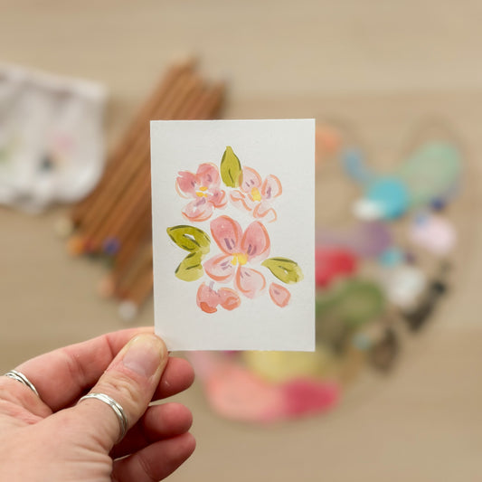Botanical Daydream – Original ACEO Painting (Batch 002 #6)