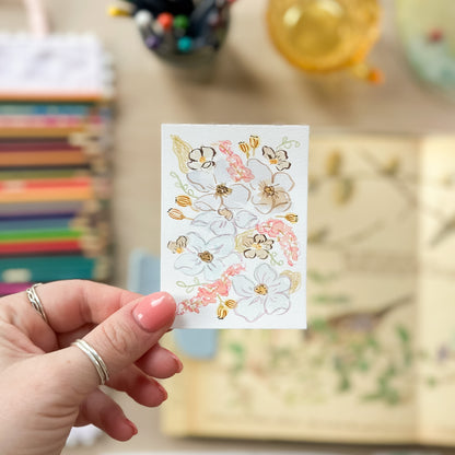 Bright Little Posies – Original ACEO Painting (Batch 010 #1)