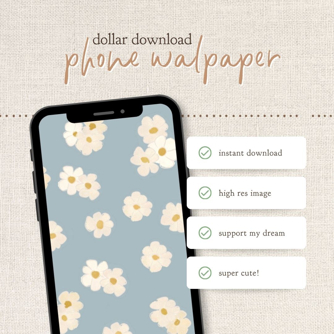 Instant Download : Phone Wallpaper : Daisy