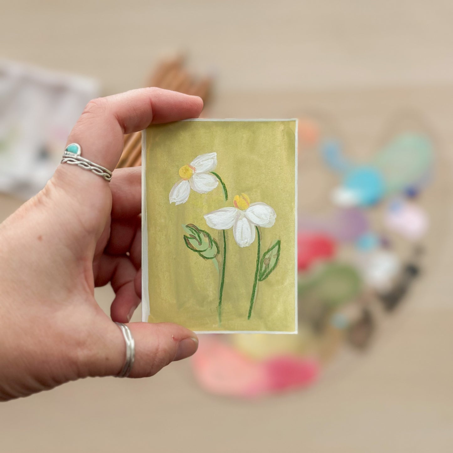 Everlasting Bloom– Original ACEO Painting (Batch 002 #5)