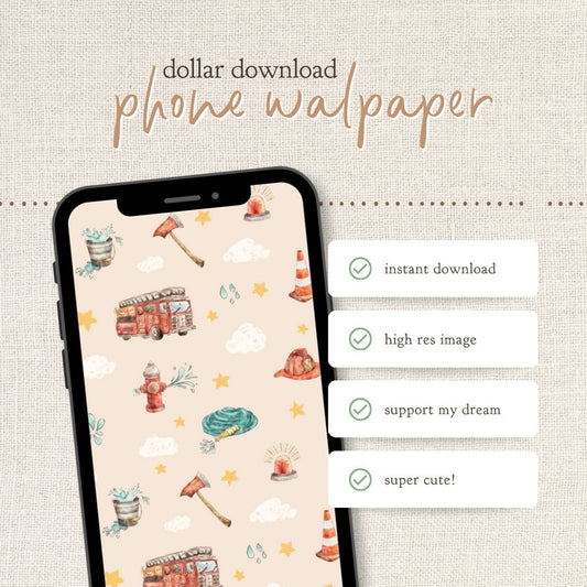 Instant Download : Phone Wallpaper : Fire Rescue