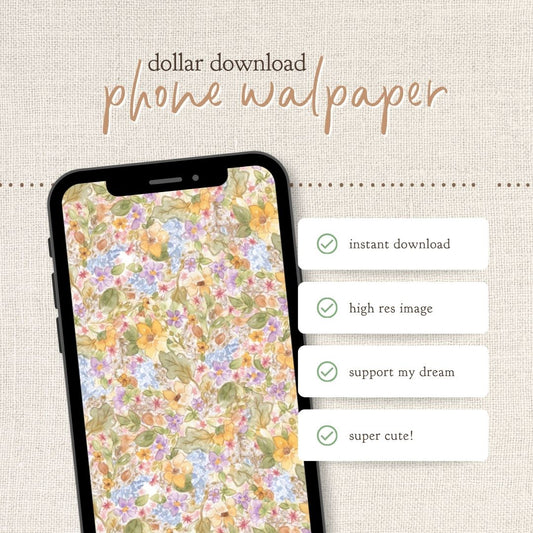 Instant Download : Phone Wallpaper : Florette