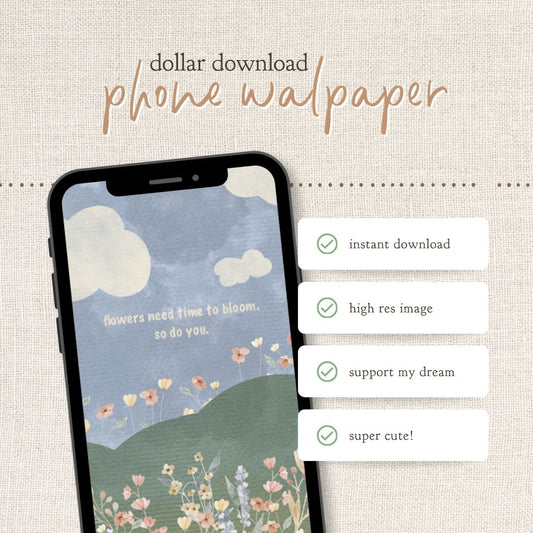 Instant Download : Phone Wallpaper : Flowers Bloom