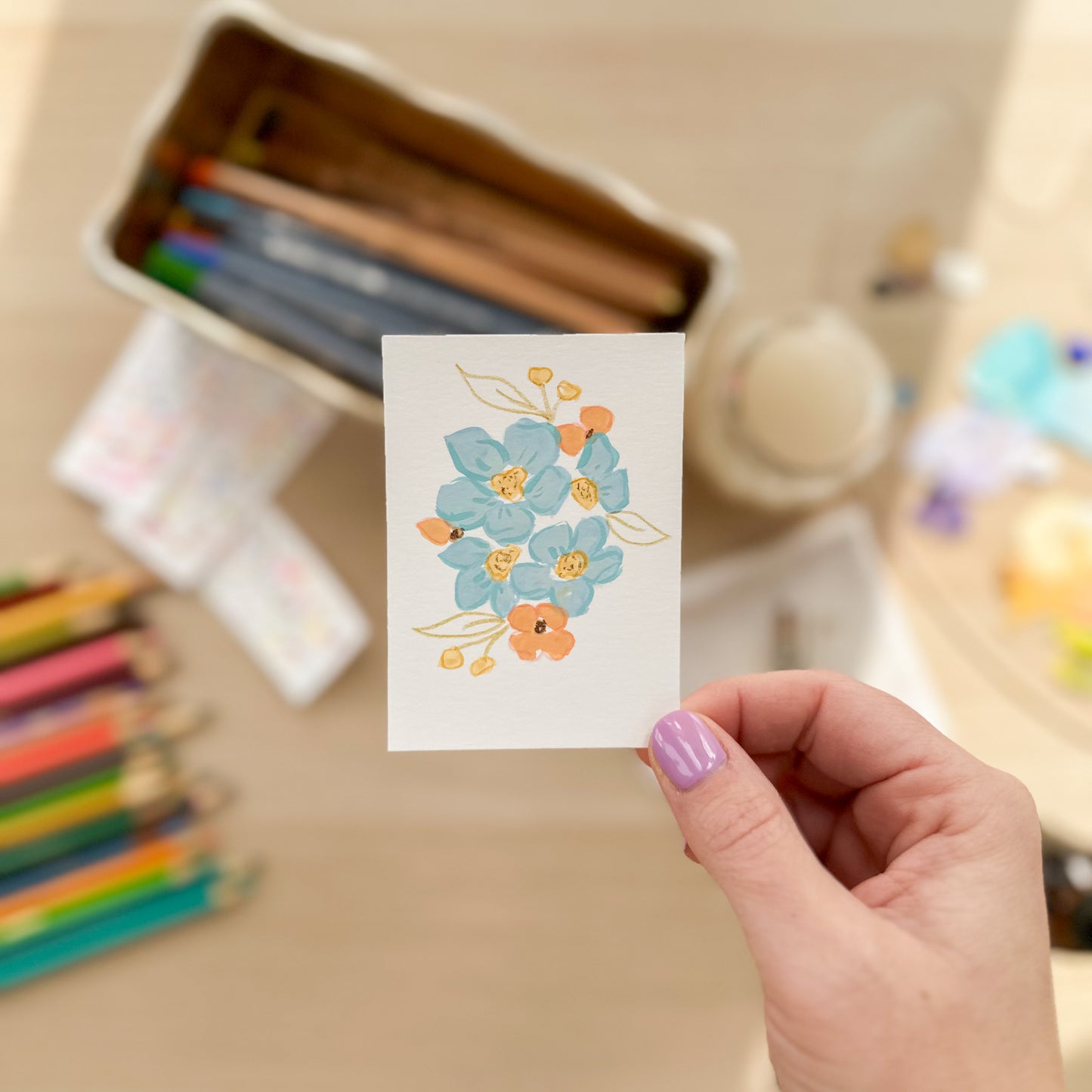 Garden Light – Original ACEO Painting (Batch 006 #9)