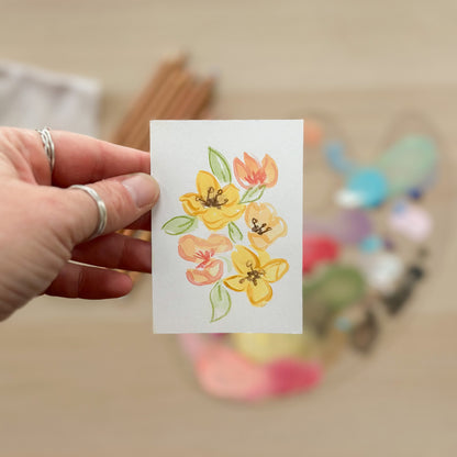 Gentle Growth – Original ACEO Painting (Batch 002 #8)