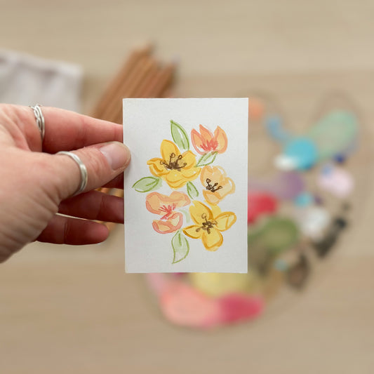 Gentle Growth – Original ACEO Painting (Batch 002 #8)