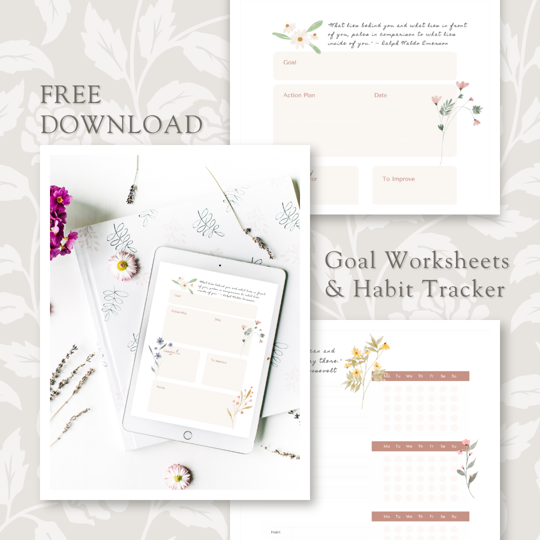 FREE: Goal Worksheets & Habit Tracker