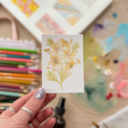 Sun-Kissed Faces – Original ACEO Painting (Batch 009 #11)