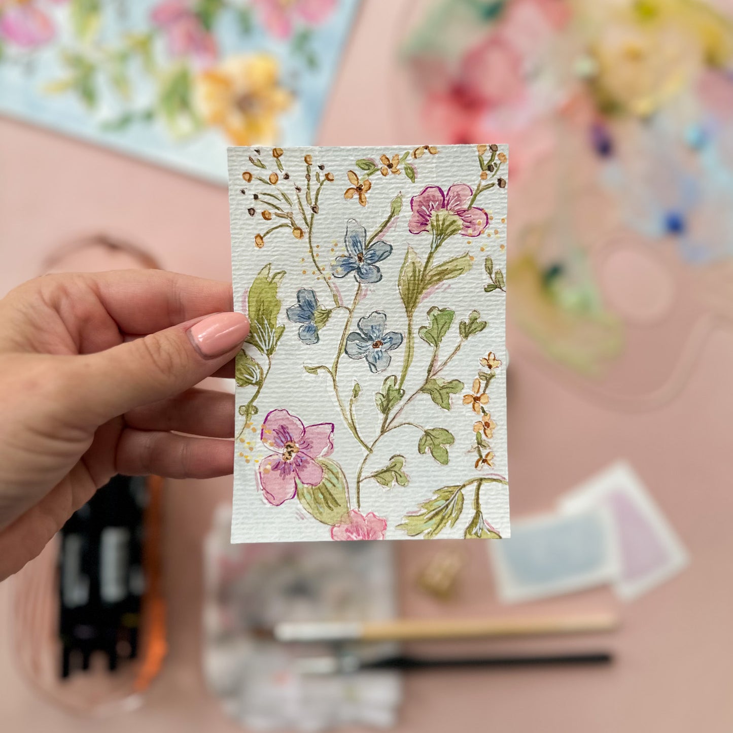 Original Paintings : My First Garden #1-4 | Hand Painted by Carrie