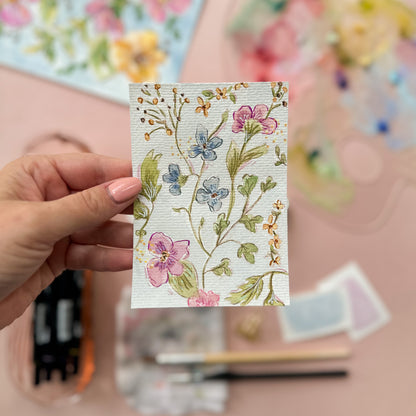 Original Paintings : My First Garden #1-4 | Hand Painted by Carrie