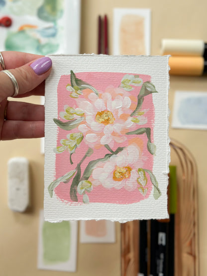 Original Paintings : French Garden #1-3 | Hand Painted by Carrie