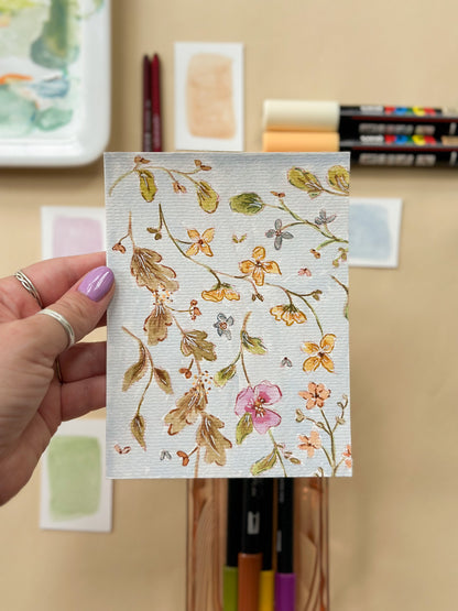 Original Paintings : Floral Vines #1-4 | Hand Painted by Carrie
