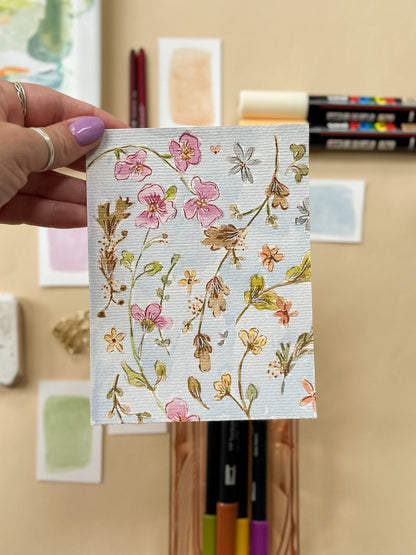 Original Paintings : Floral Vines #1-4 | Hand Painted by Carrie