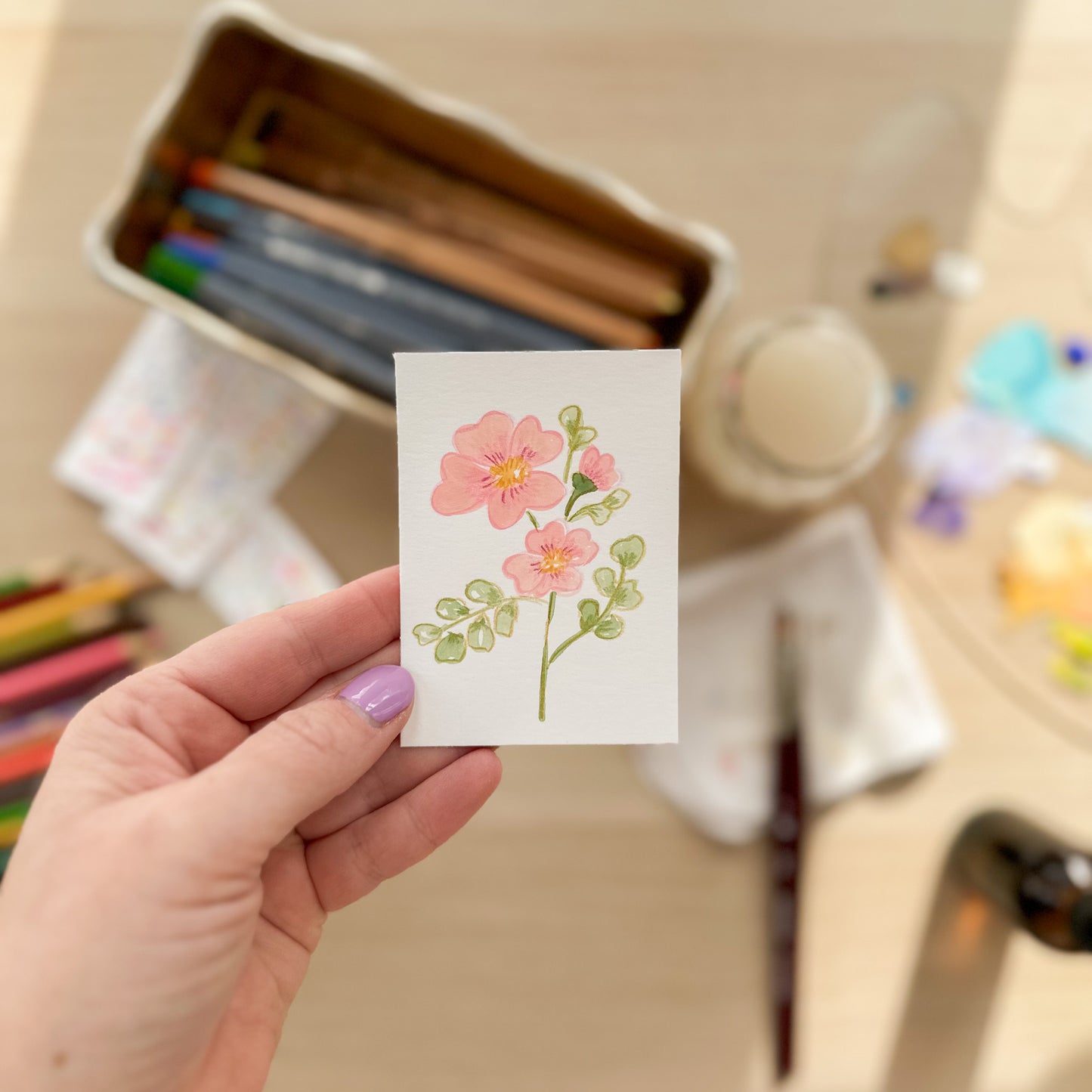 In the Orchard – Original ACEO Painting (Batch 006 #7)