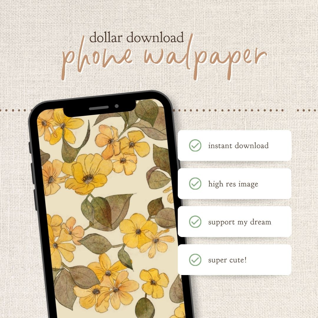 Instant Download : Phone Wallpaper : Marigold