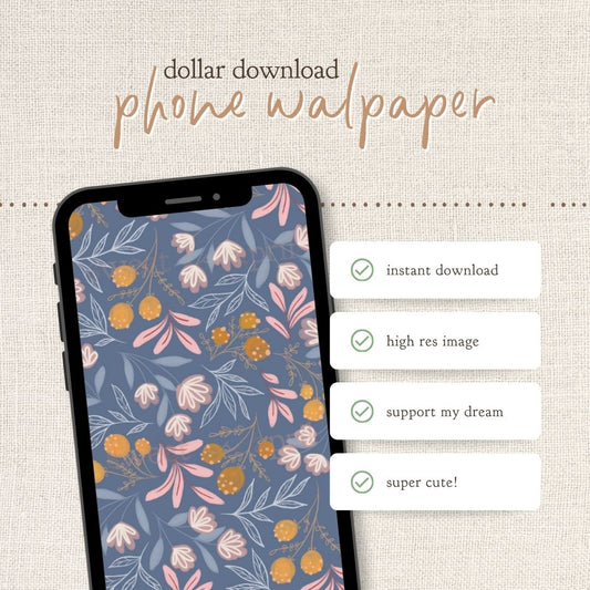Instant Download : Phone Wallpaper : Mauve Floral