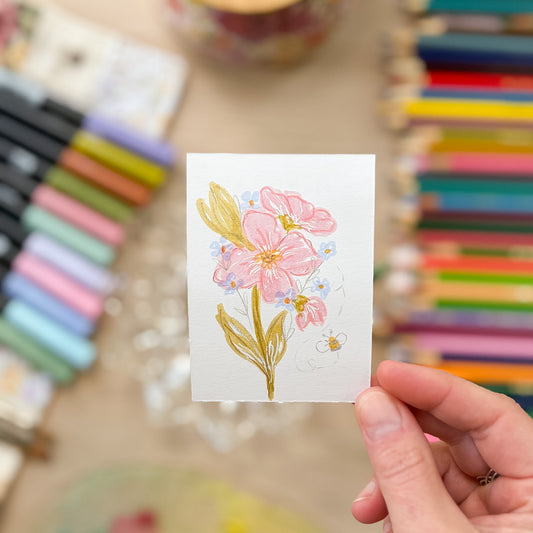 Meadow Wisp – Original ACEO Painting (Batch 012 #4)