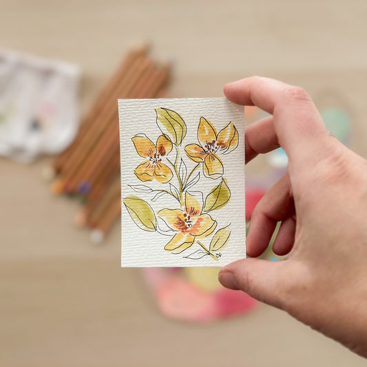 Meadow in Bloom – Original ACEO Painting (Batch 001 #3)