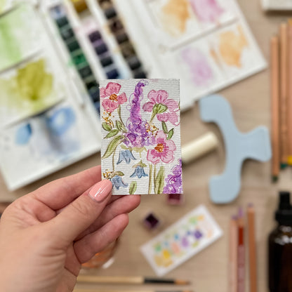 Morning Glory #5 – Original ACEO Painting (Batch 019 #5)