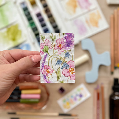 Morning Glory #8 – Original ACEO Painting (Batch 019 #8)