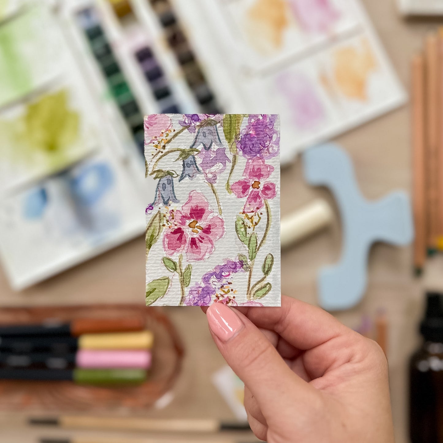 Morning Glory #9 – Original ACEO Painting (Batch 019 #9)