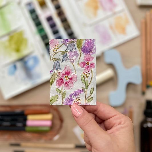 Morning Glory #9 – Original ACEO Painting (Batch 019 #9)