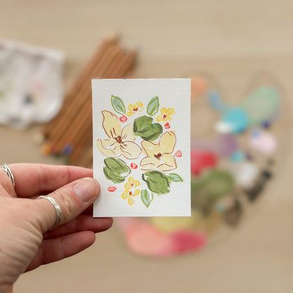 Soft Stems– Original ACEO Painting (Batch 002 #4)