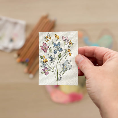 Petals at Dusk – Original ACEO Painting (Batch 001 #4)