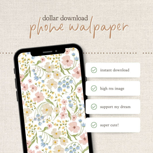 Instant Download : Phone Wallpaper : Pink Bloom