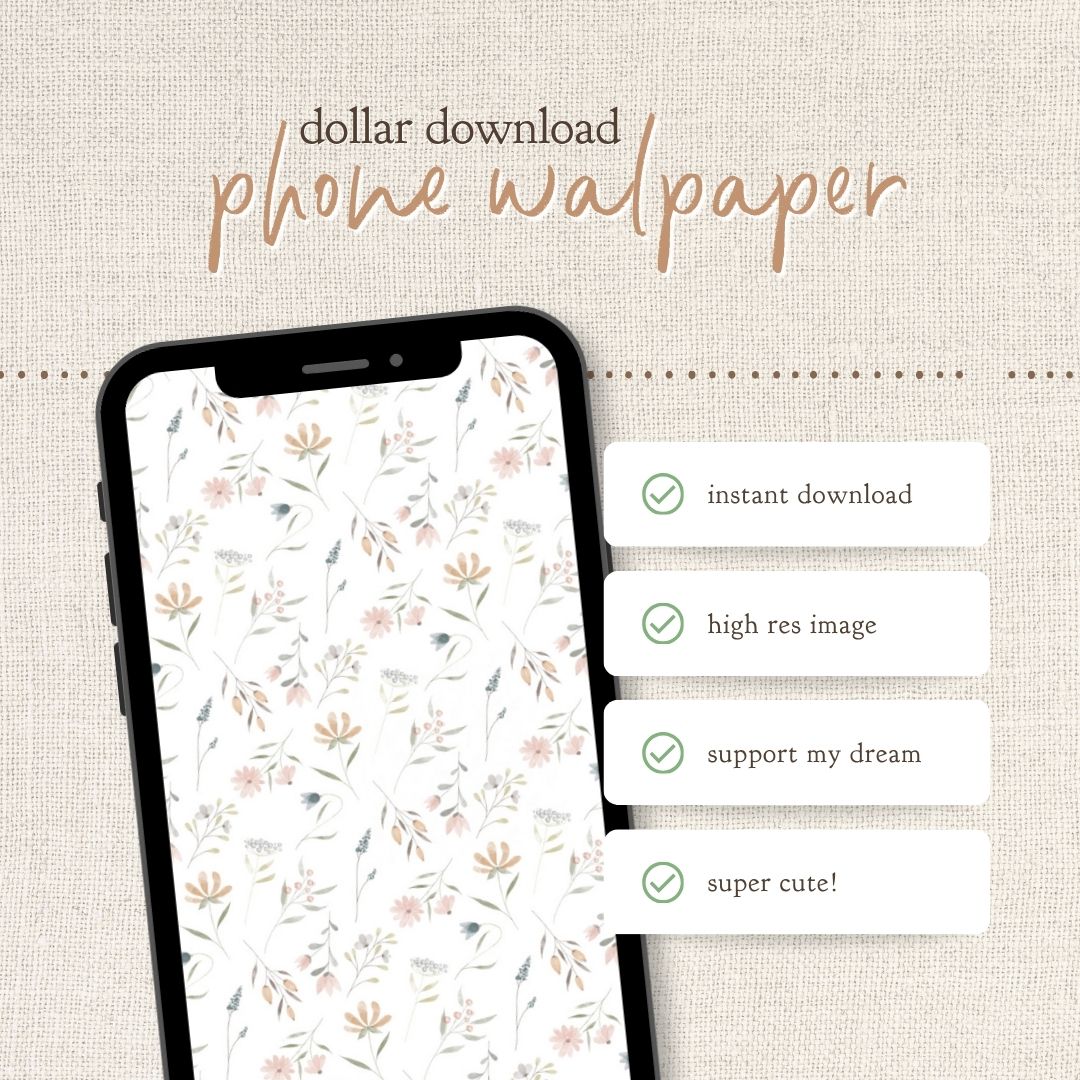 Instant Download : Phone Wallpaper : Pretty Blooms