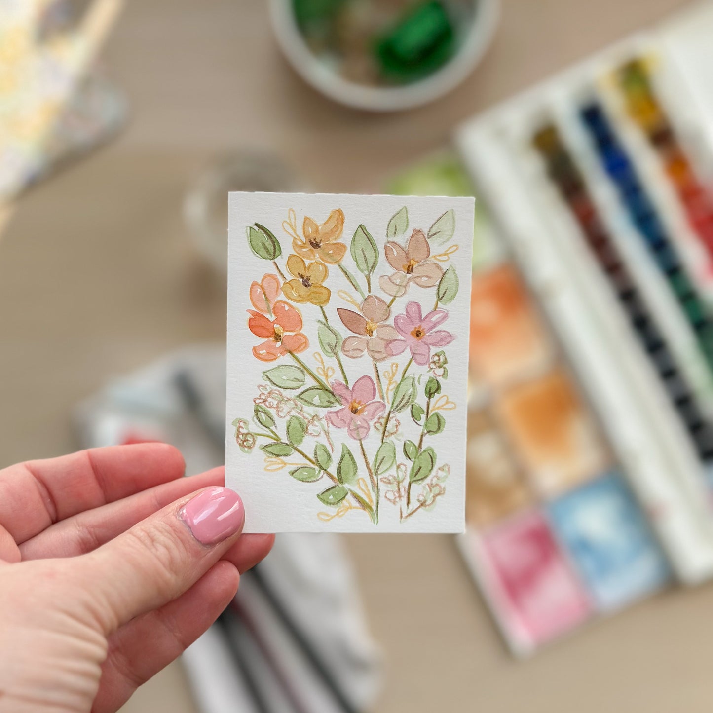 Reflect Back – Original ACEO Painting (Batch 005 #3)
