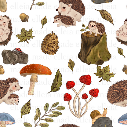 Hedgehogs - Fabric by the yard