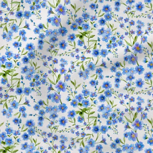 Forget Me Nots - Fabric by the yard starting at