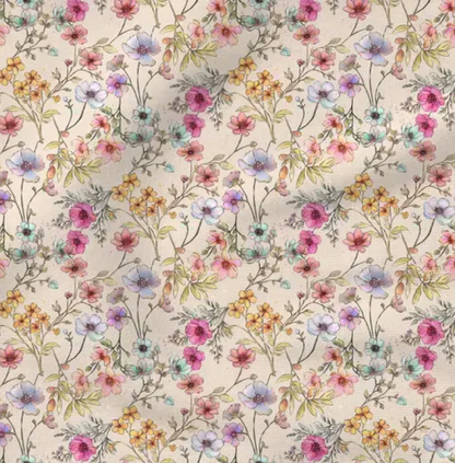 Maisie Floral (Cream) - Fabric by the yard starting at