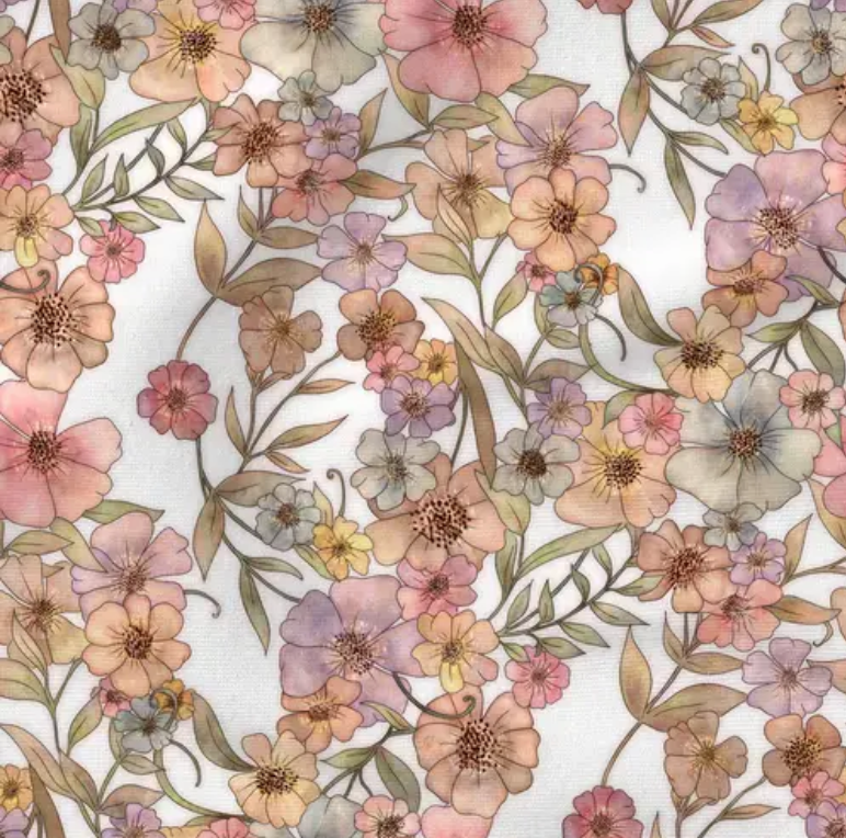 Ellen Floral - Fabric by the yard starting at