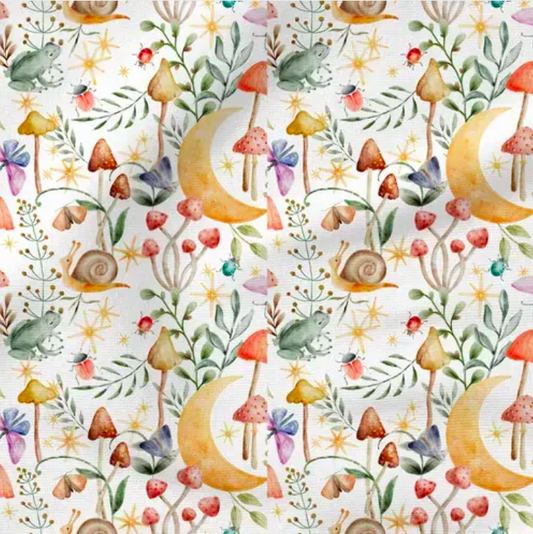 Moonbeam (White) - Fabric by the yard starting at