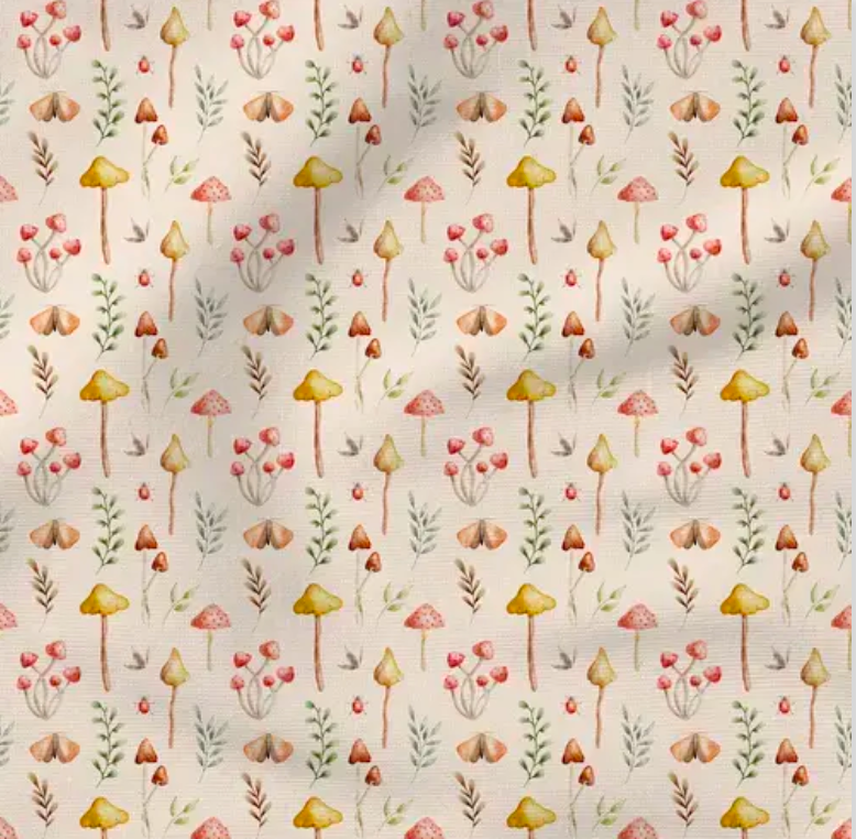 Forest Fungi - Fabric by the yard starting at