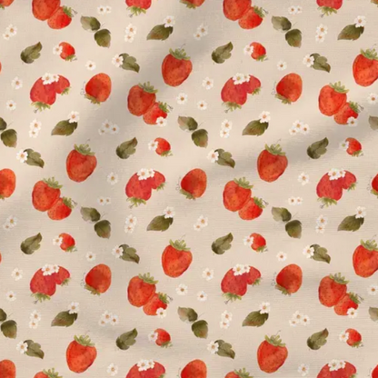 Strawberries - Fabric by the yard starting at