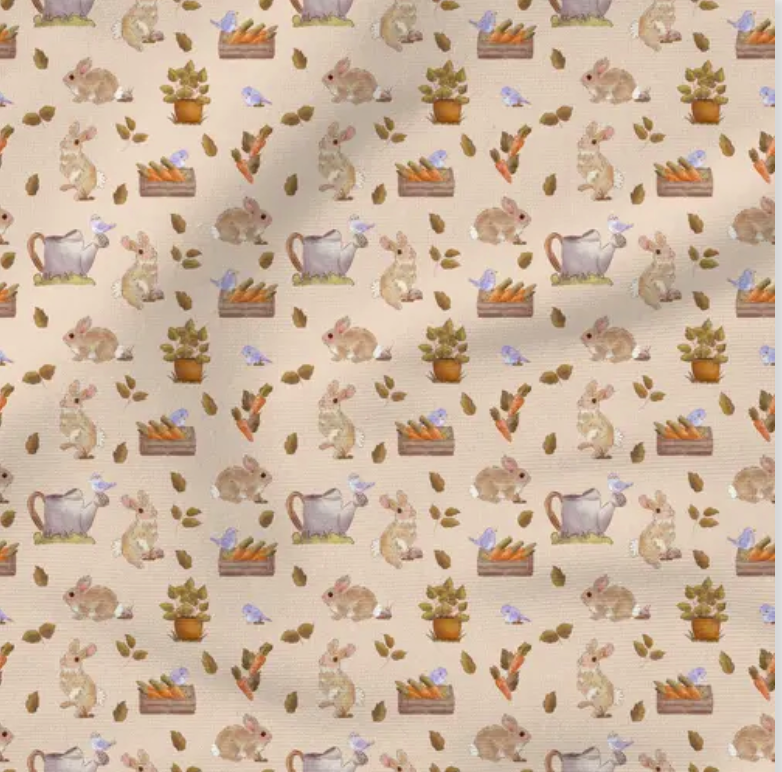 Bunnies - Fabric by the yard starting at