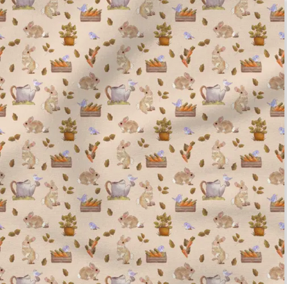 Bunnies - Fabric by the yard starting at