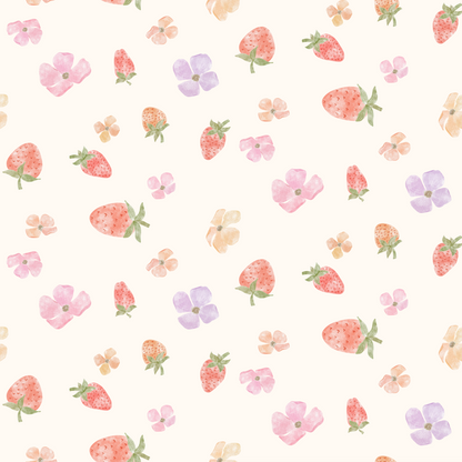 Tiny Blooms : Flowers & Berries - Fabric by the yard starting at