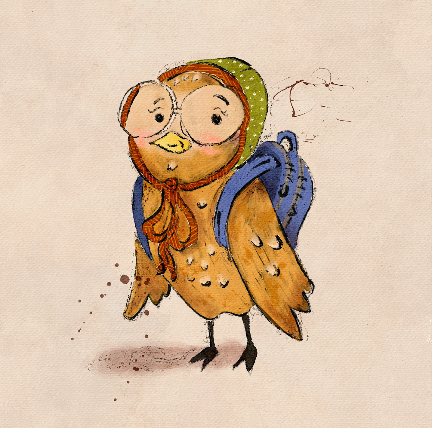 Bonnet Critter - Backpack Owl