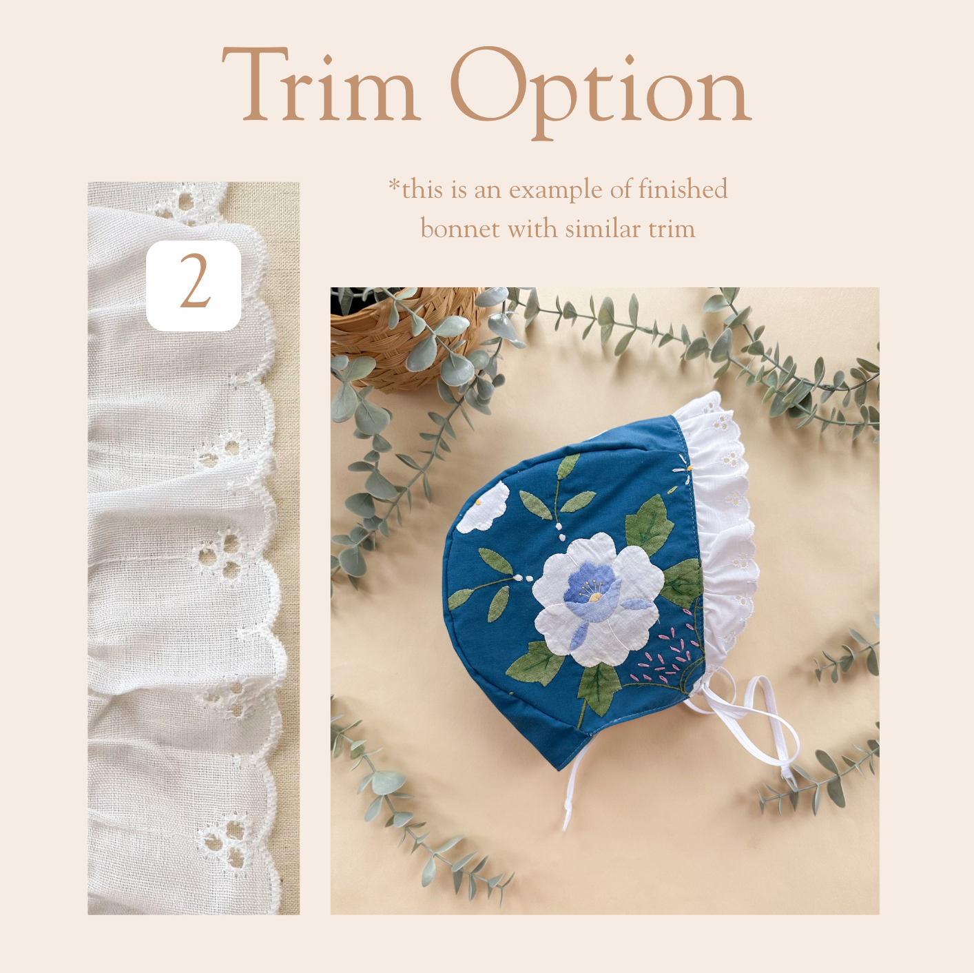 Vintage Bluebell  - Choose your size & trim