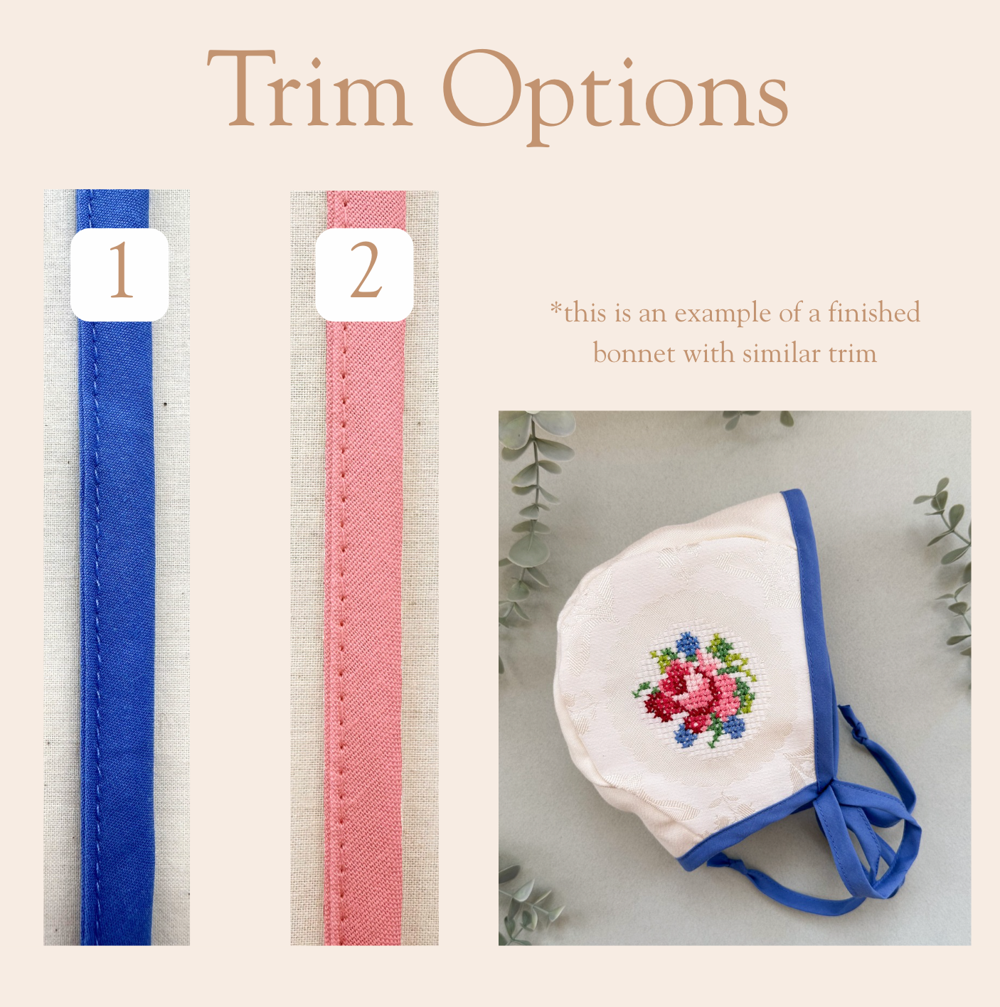 Spring Rose  - Choose your size & trim