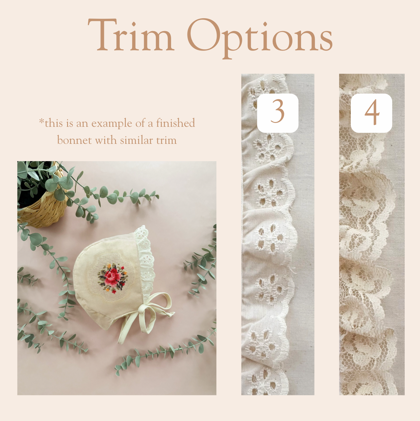 Spring Rose  - Choose your size & trim