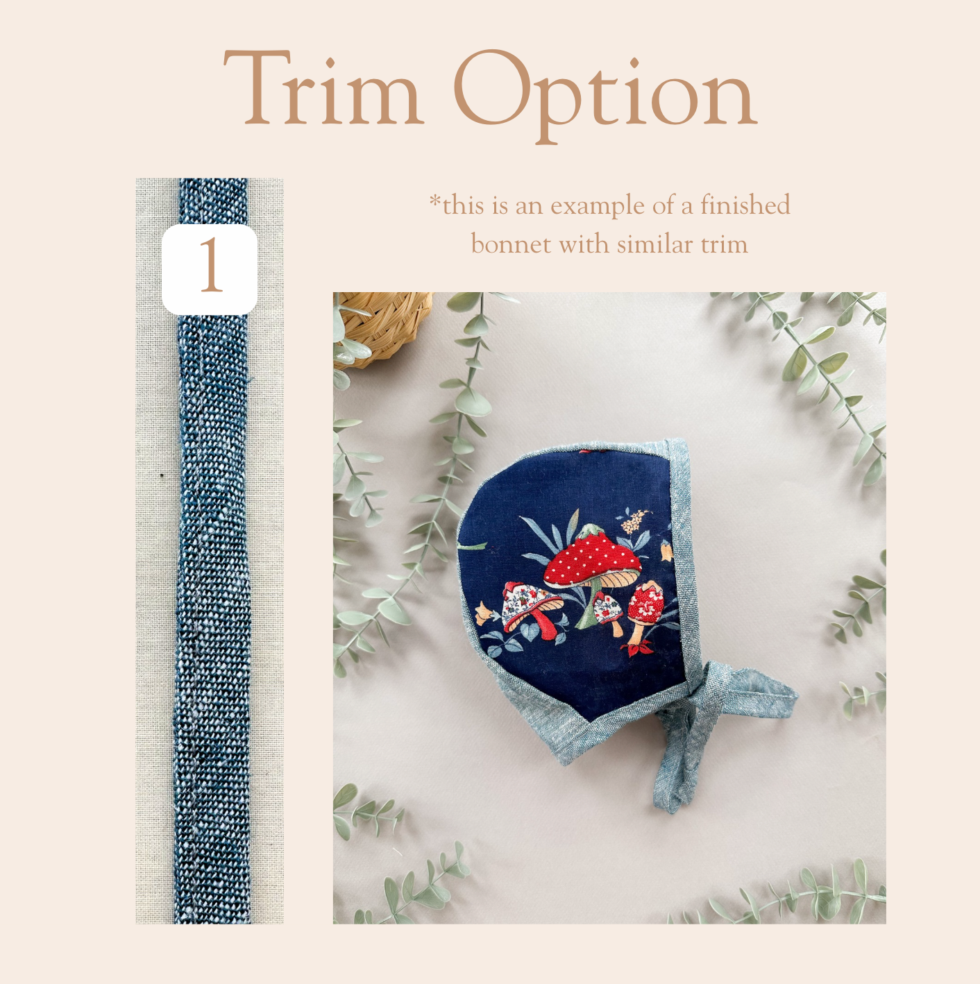 Mushie  - Choose your size & trim