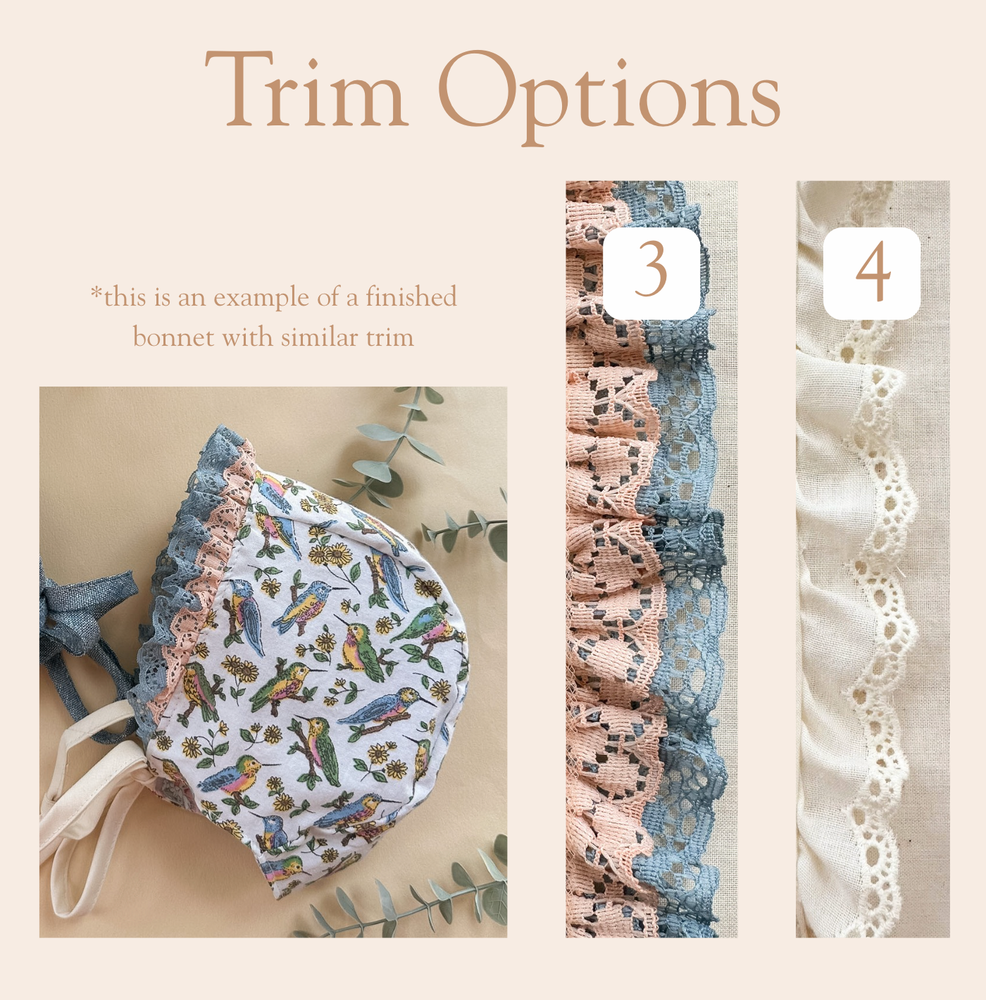 Hummingbird  - Choose your size & trim
