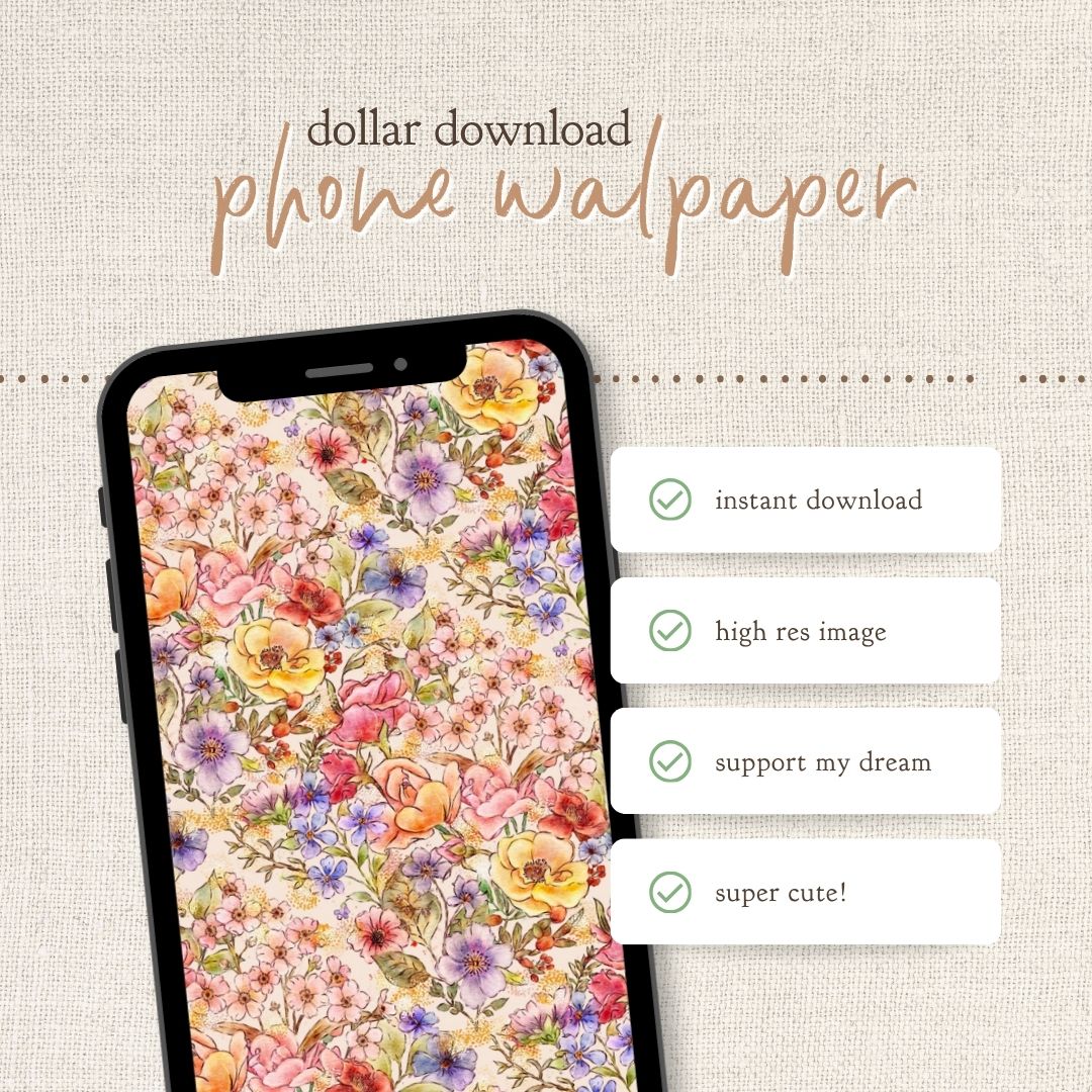 Instant Download : Phone Wallpaper : Secret Garden
