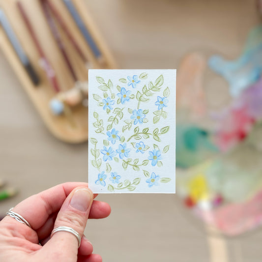 Soft Stem Study– Original ACEO Painting (Batch 003 #4)
