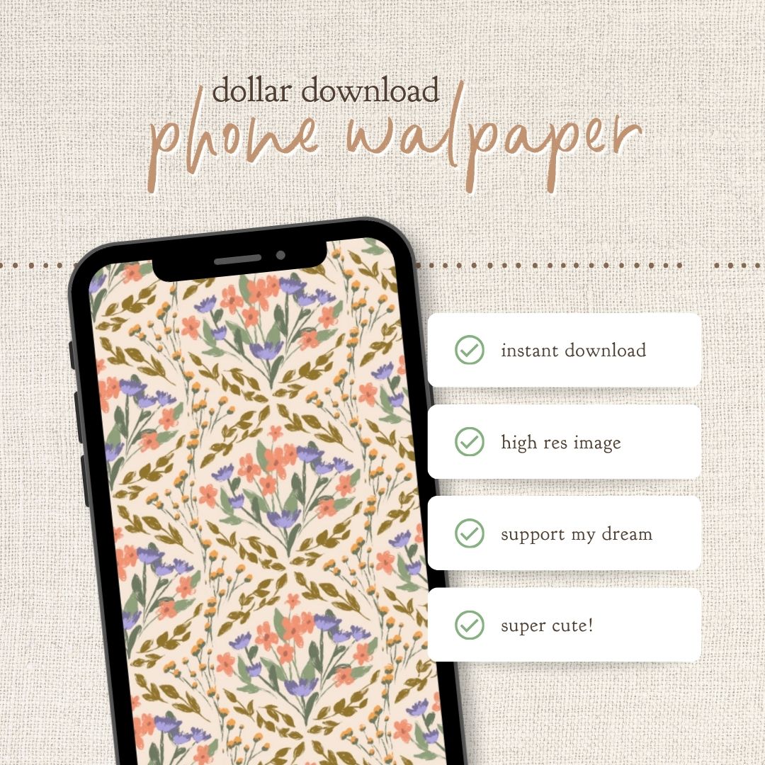 Instant Download : Phone Wallpaper : Spring Clusters